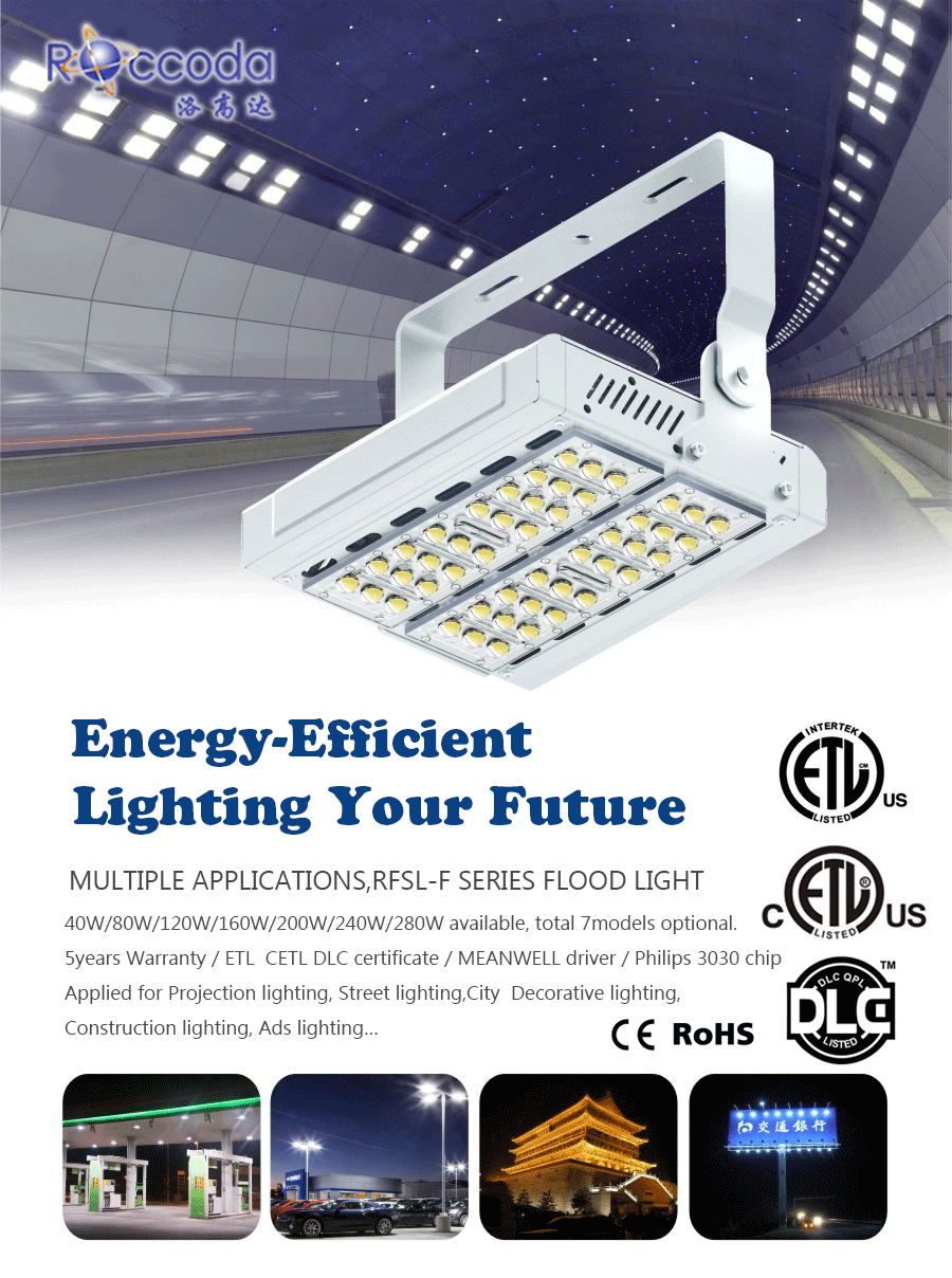 80w ul led flood light